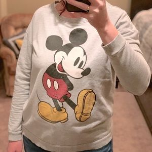 DISNEY Mickey Mouse Long Sleeve Sweatshirt Sz L